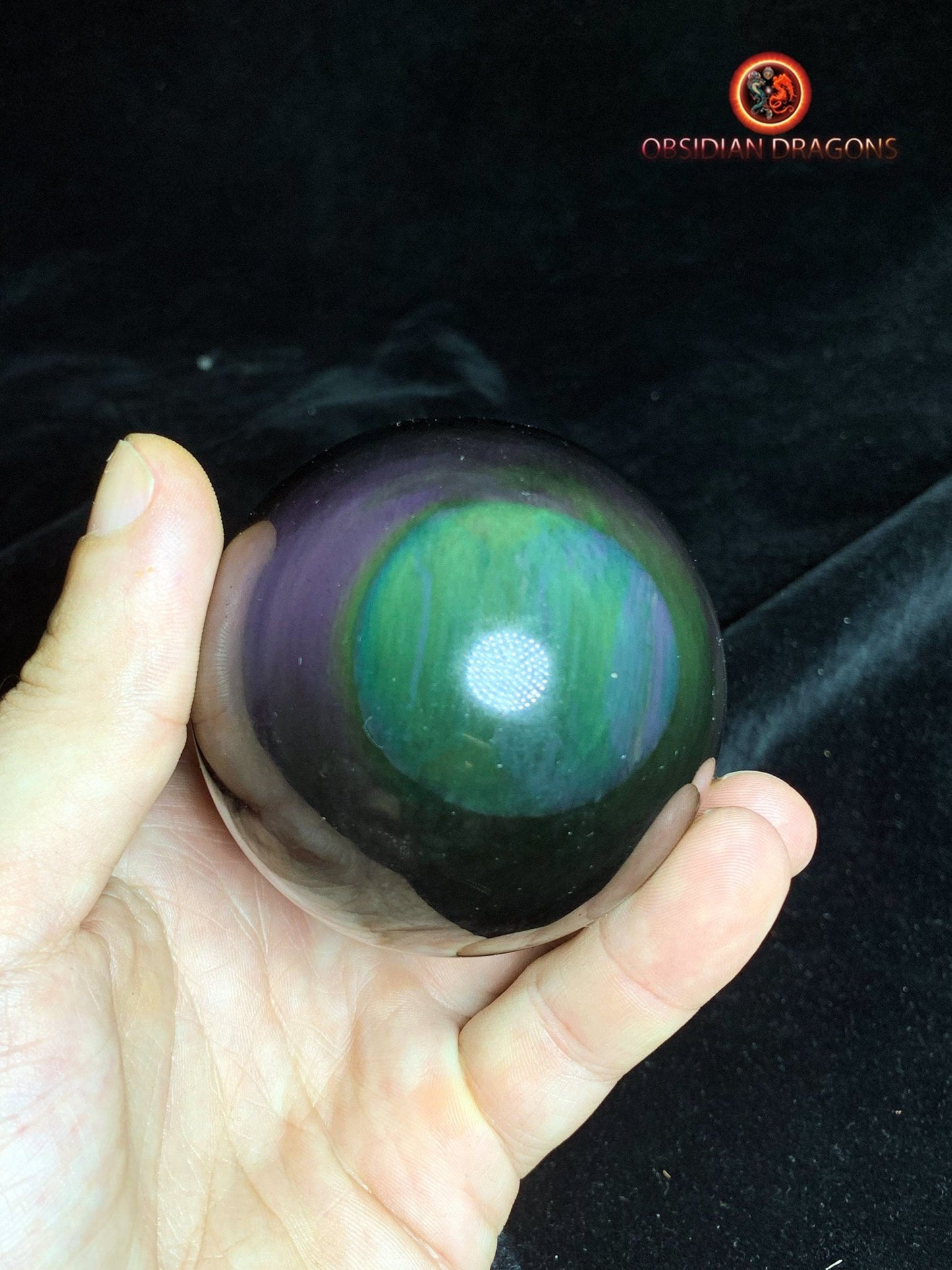 Sphère en obsidienne œil céleste - Unique - 6.78cm