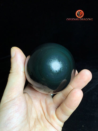 Sphère en obsidienne œil céleste - Unique - 6.60cm
