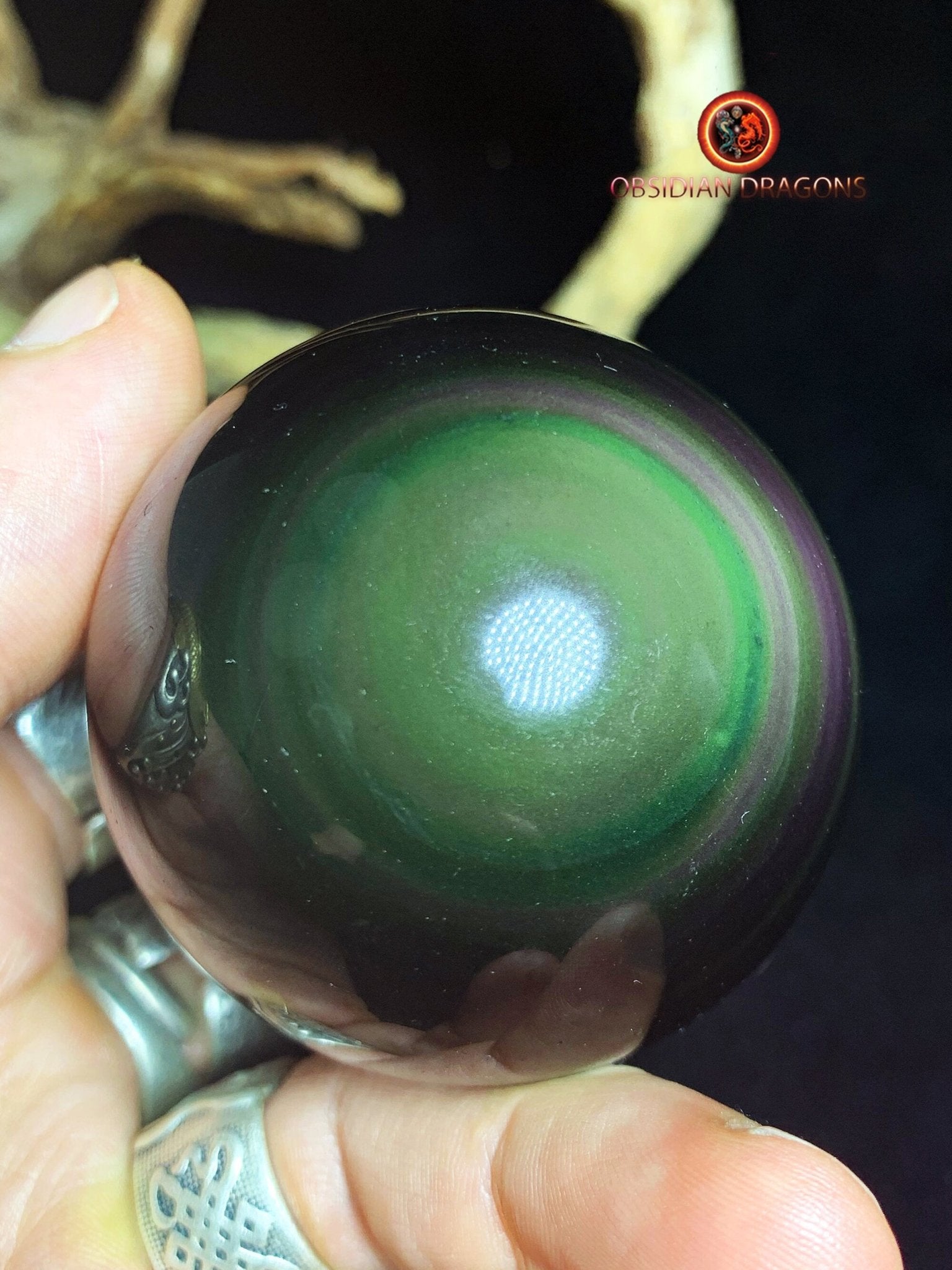 Sphère en obsidienne œil céleste - Unique - 5.79cm