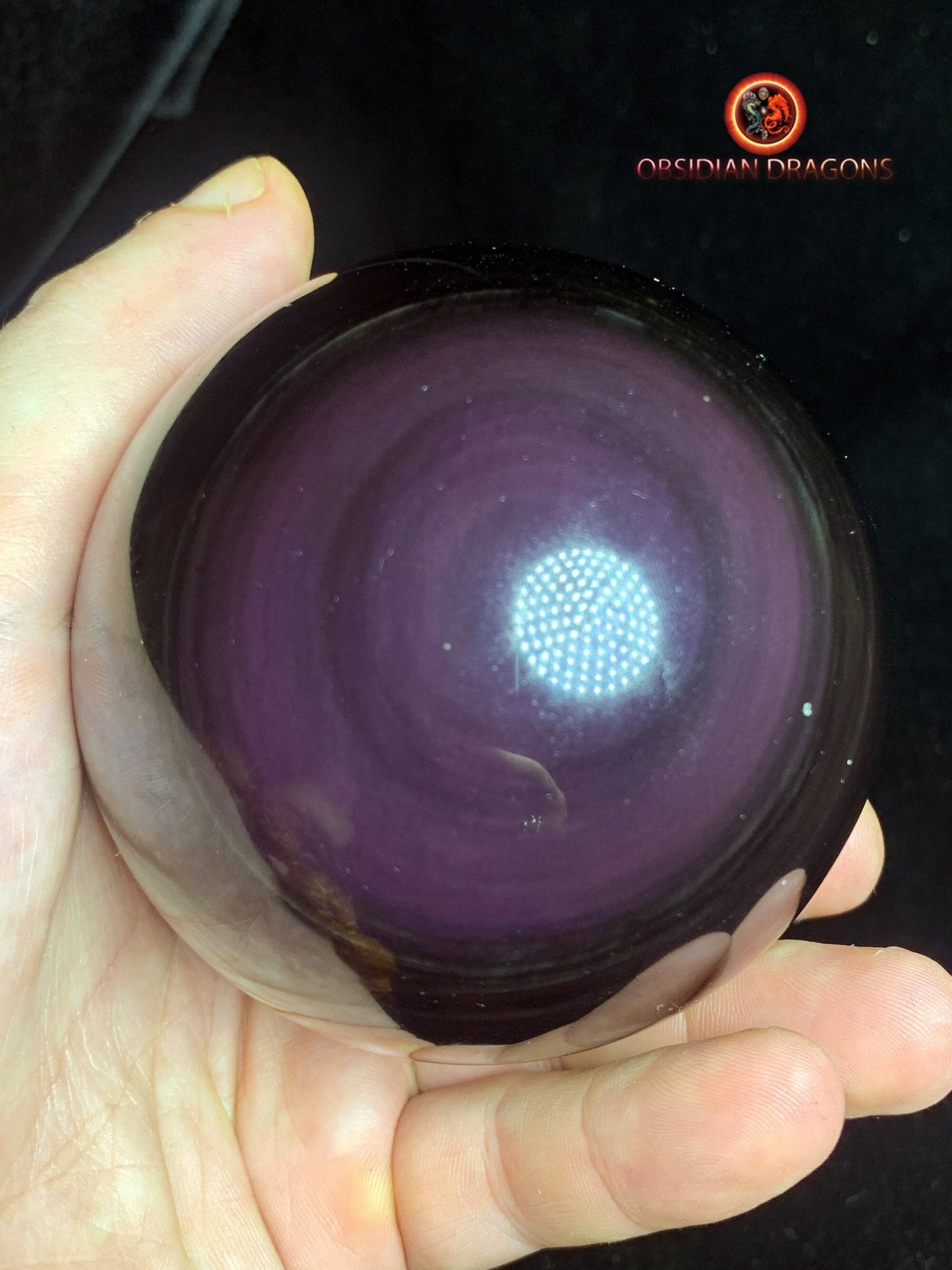 Sphère en obsidienne œil céleste - Unique - 8cm