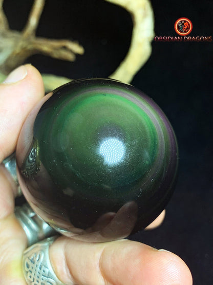 Sphère en obsidienne œil céleste - Unique - 5.79cm