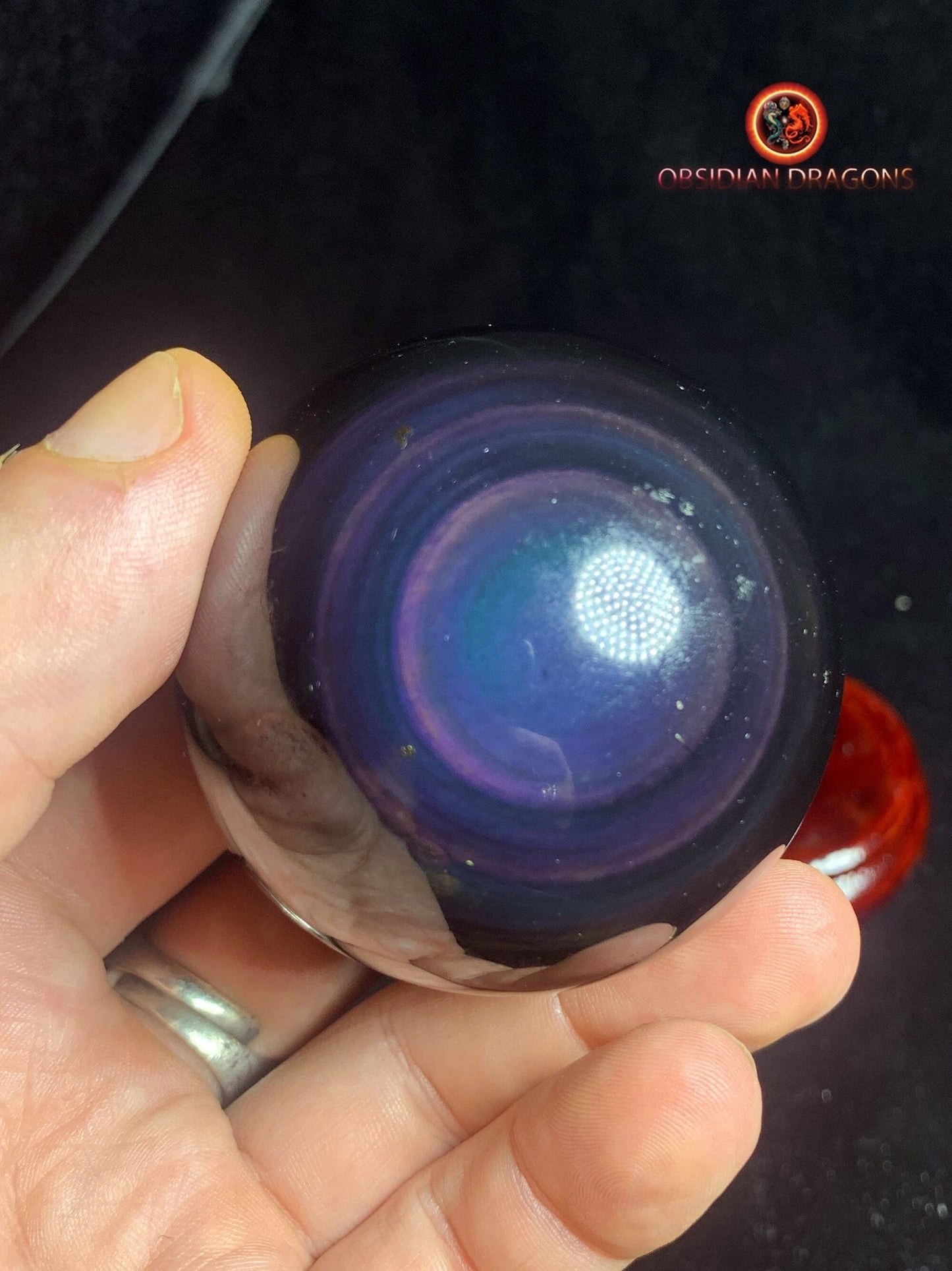 Sphère en obsidienne œil céleste - Unique - 5.75cm