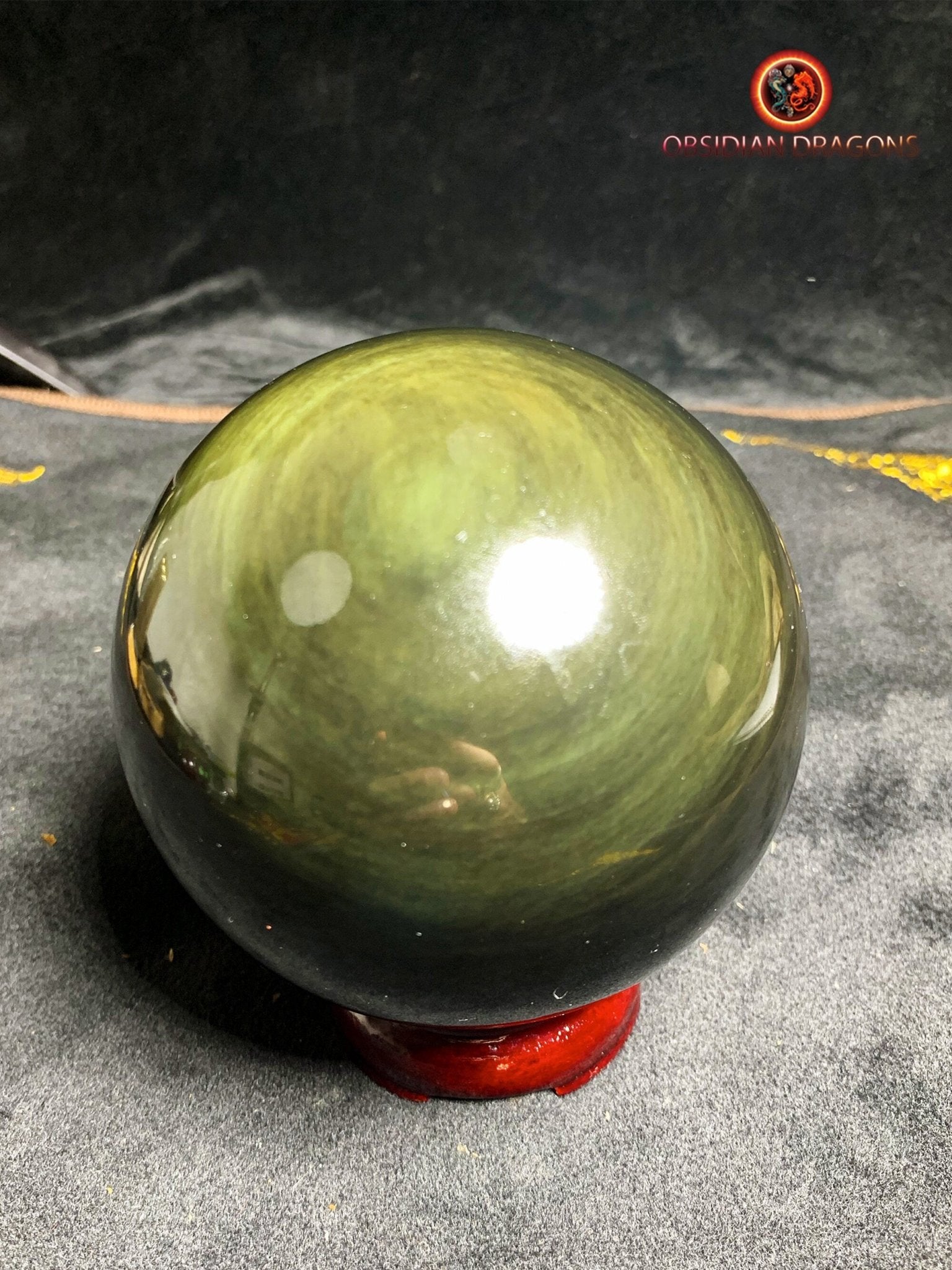 Sphère en obsidienne œil céleste - Unique - 11cm