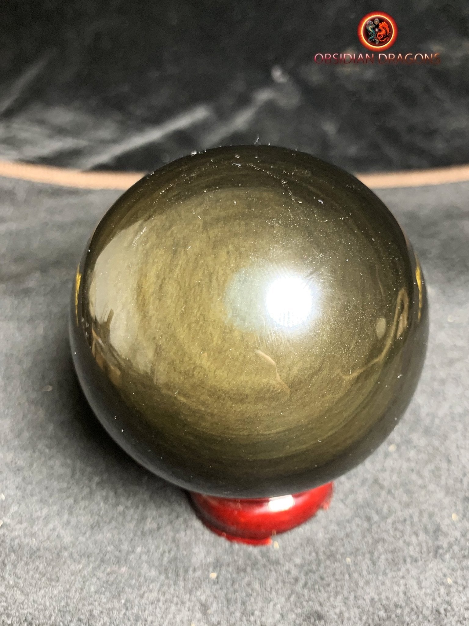 Sphère en obsidienne œil céleste - Unique - 8 cm