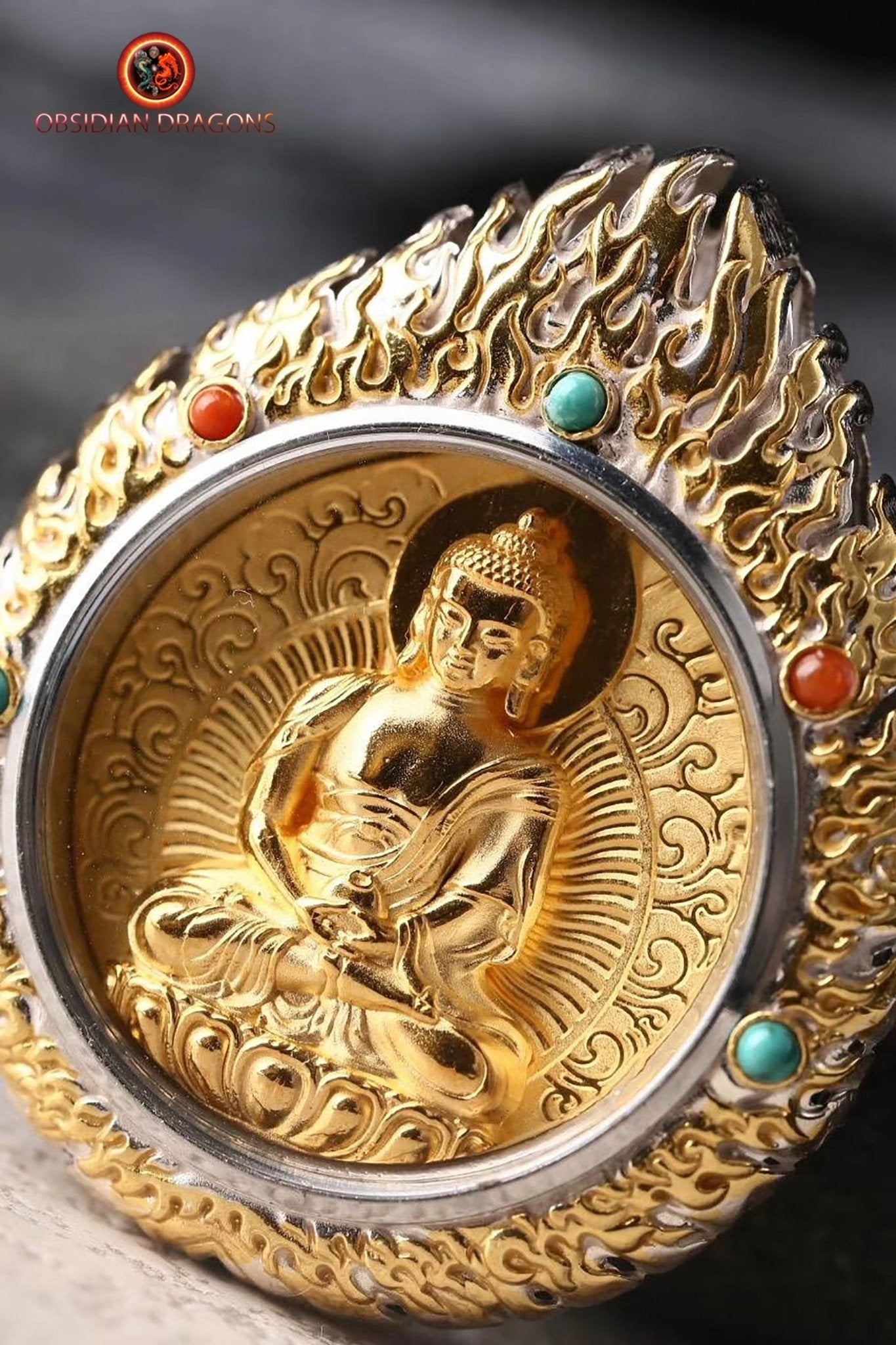 Pendentif ghau- Bouddha Amitabha