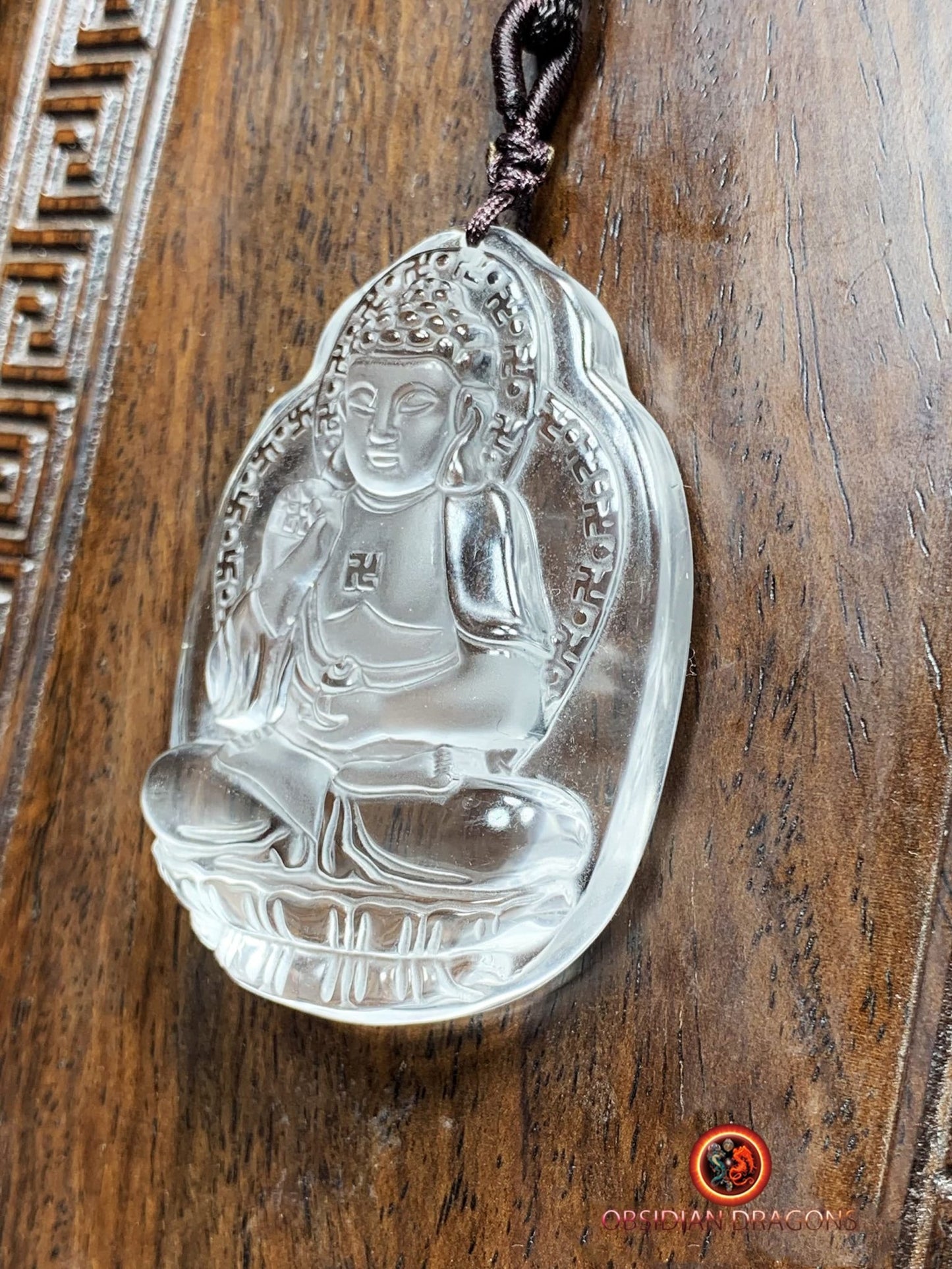 Pendentif bouddha en cristal- Amitabha