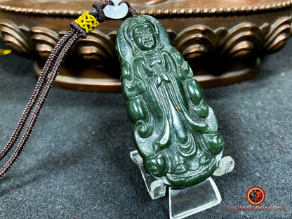 Pendentif bouddha en jade - Amitabha