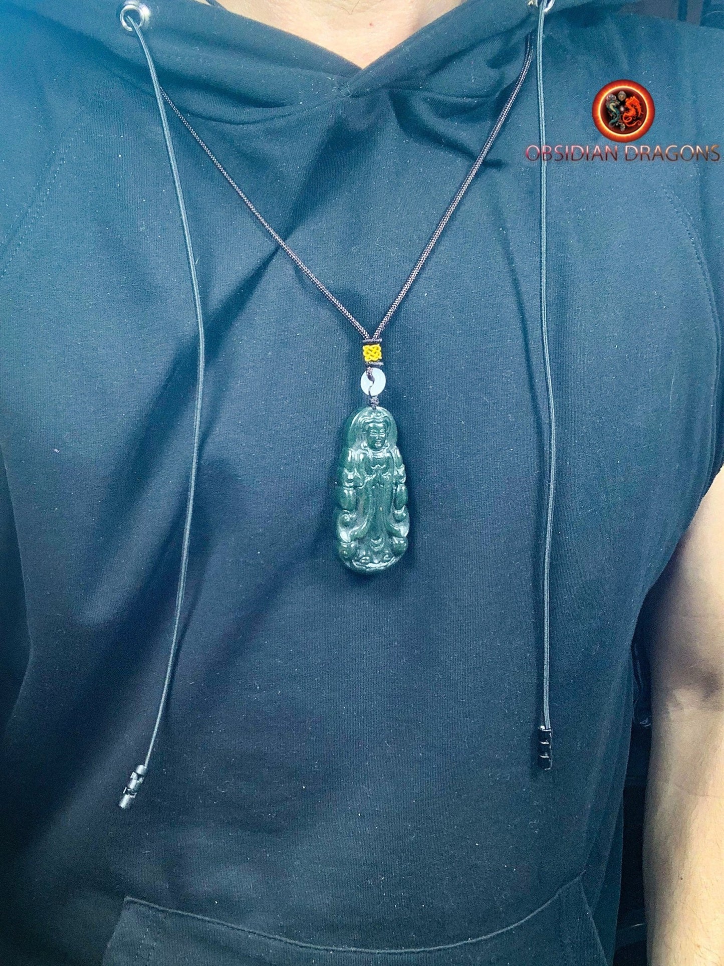 Pendentif bouddha en jade - Amitabha