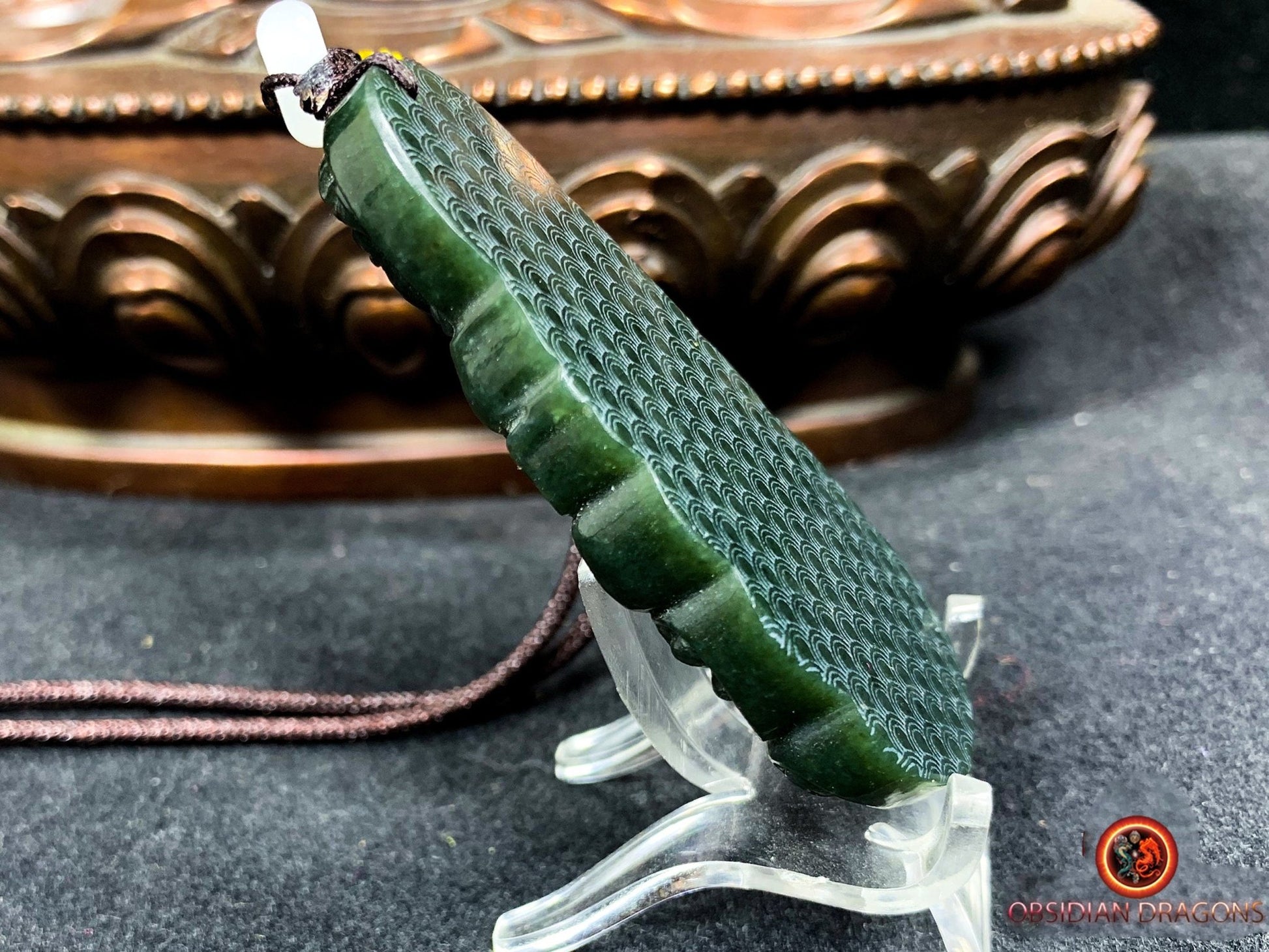 Pendentif bouddha en jade - Amitabha