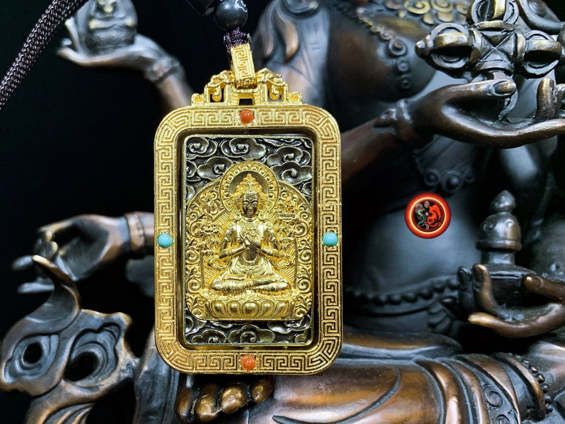 Pendentif bouddha- Bodhisattva Samantabhadra