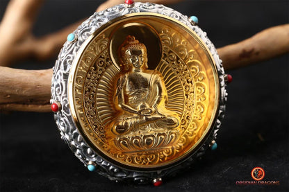 Ghau- Pendentif bouddha- Amitabha