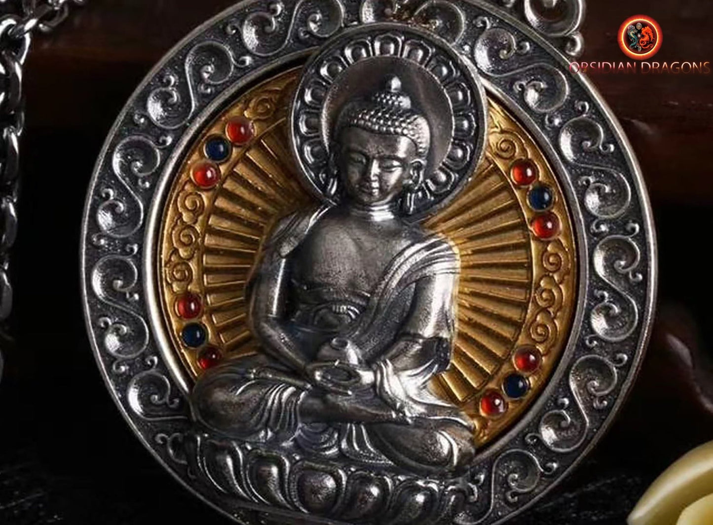 Pendentif Bouddha- Amitabha- Lumière infinie
