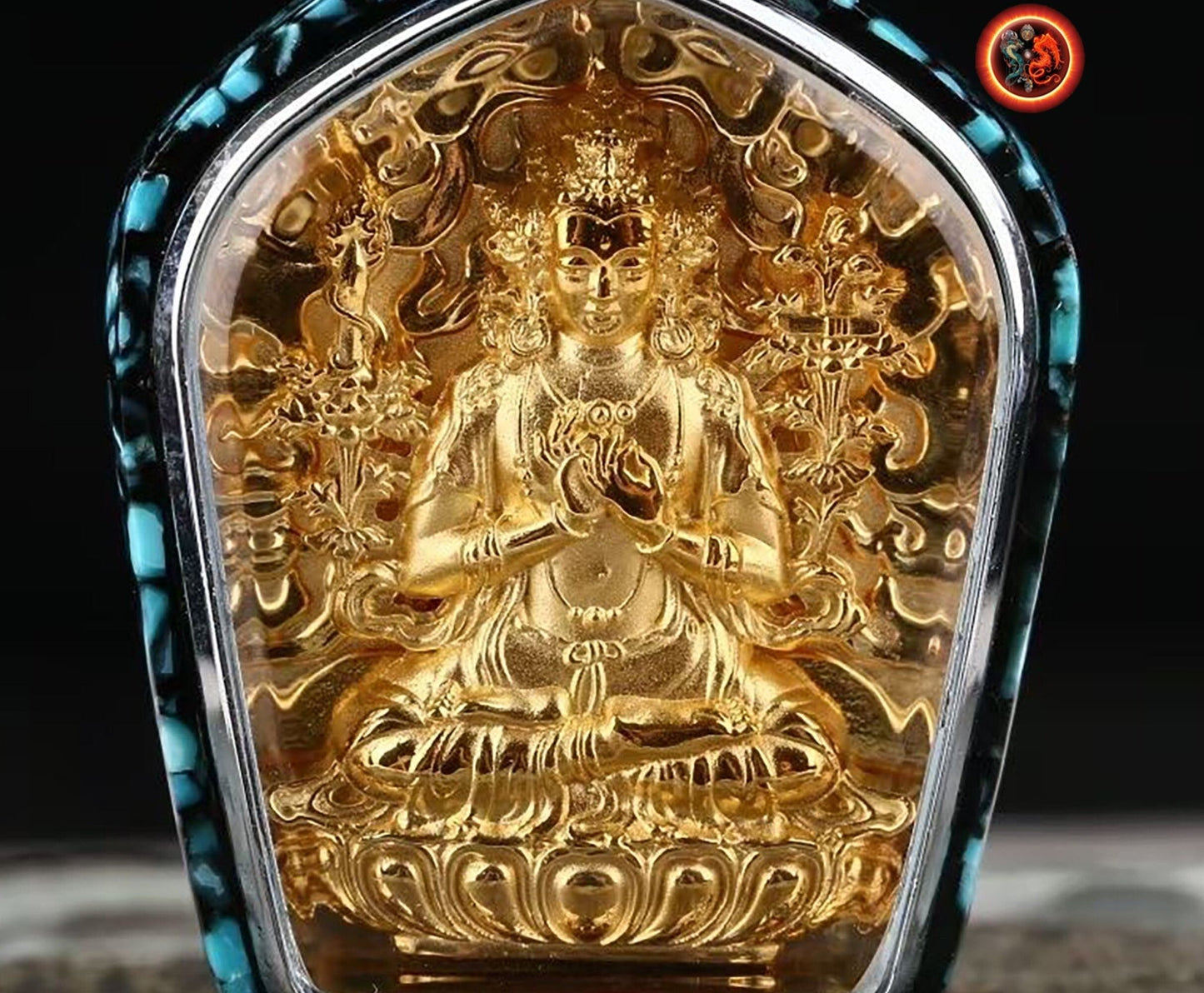 Pendentif Bouddha- Manjushri- Ghau