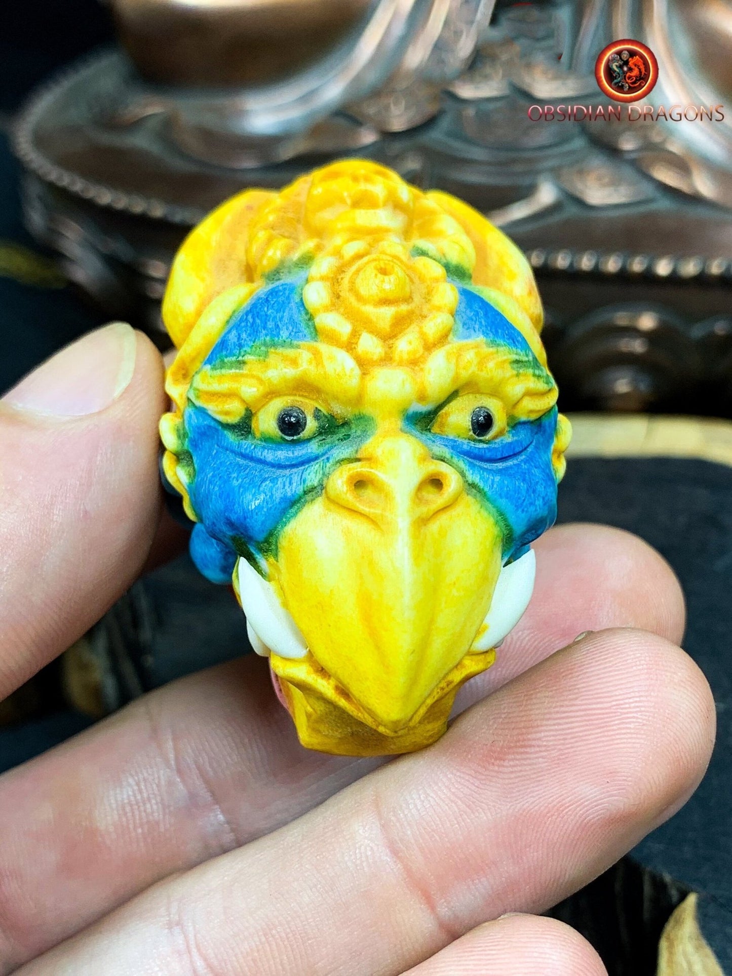 Pendentif Garuda- netsuke- Oiseau mythique