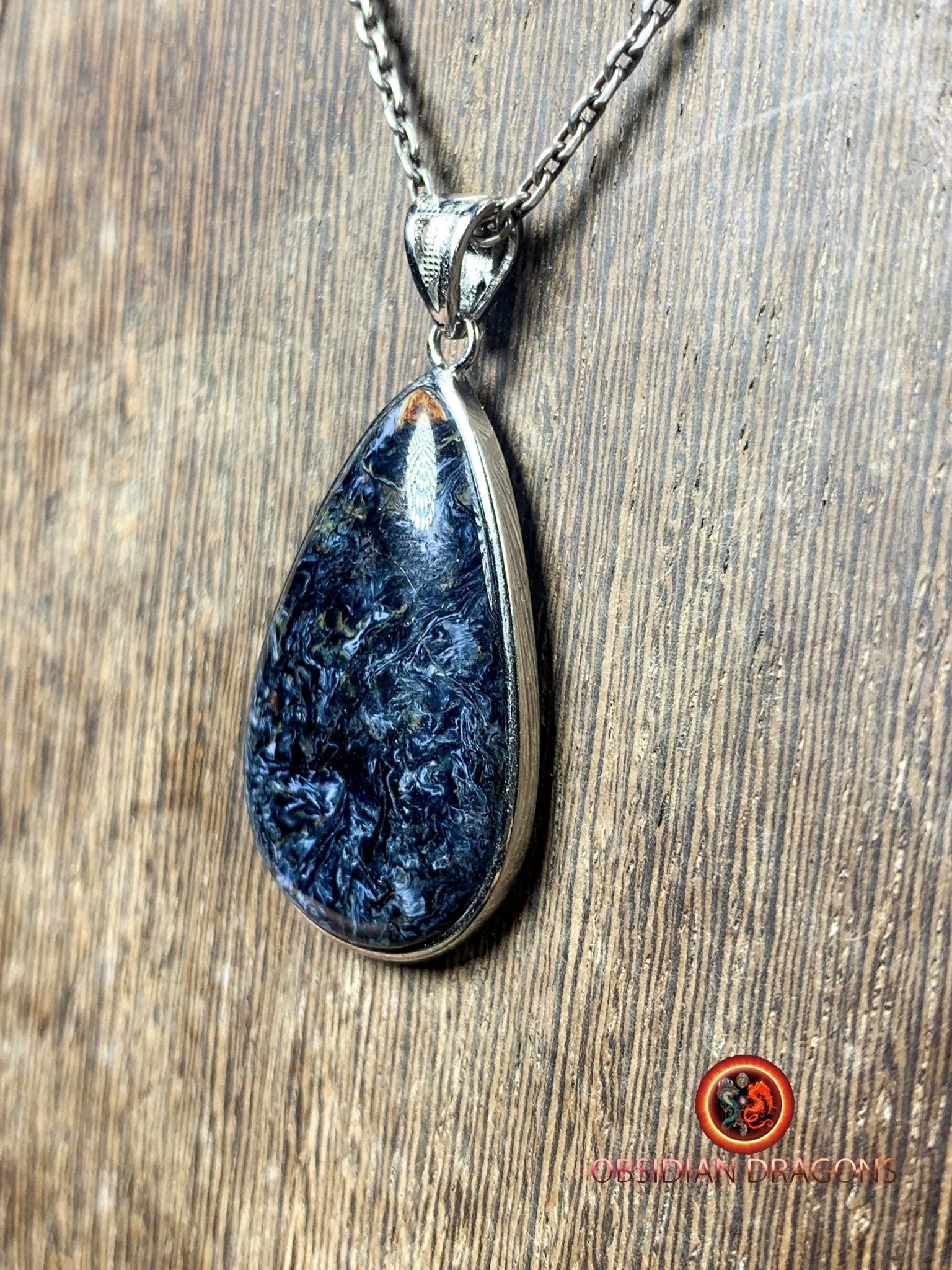 Pendentif pietersite- Serti argent 925