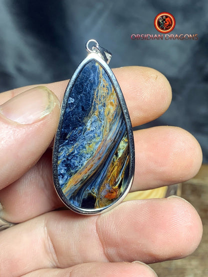 Pendentif pietersite- Serti argent 925