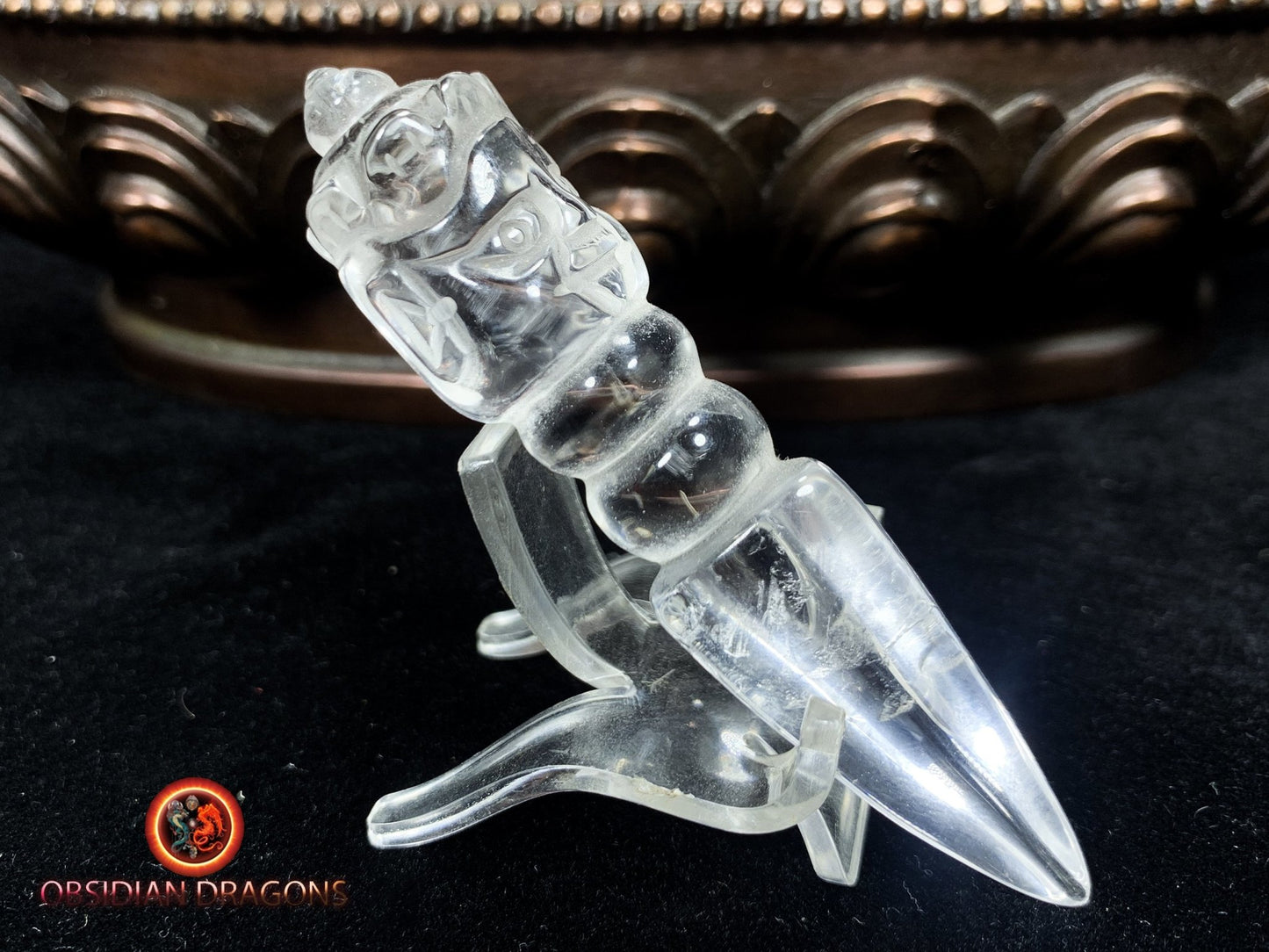 Dague Phurba en cristal de roche