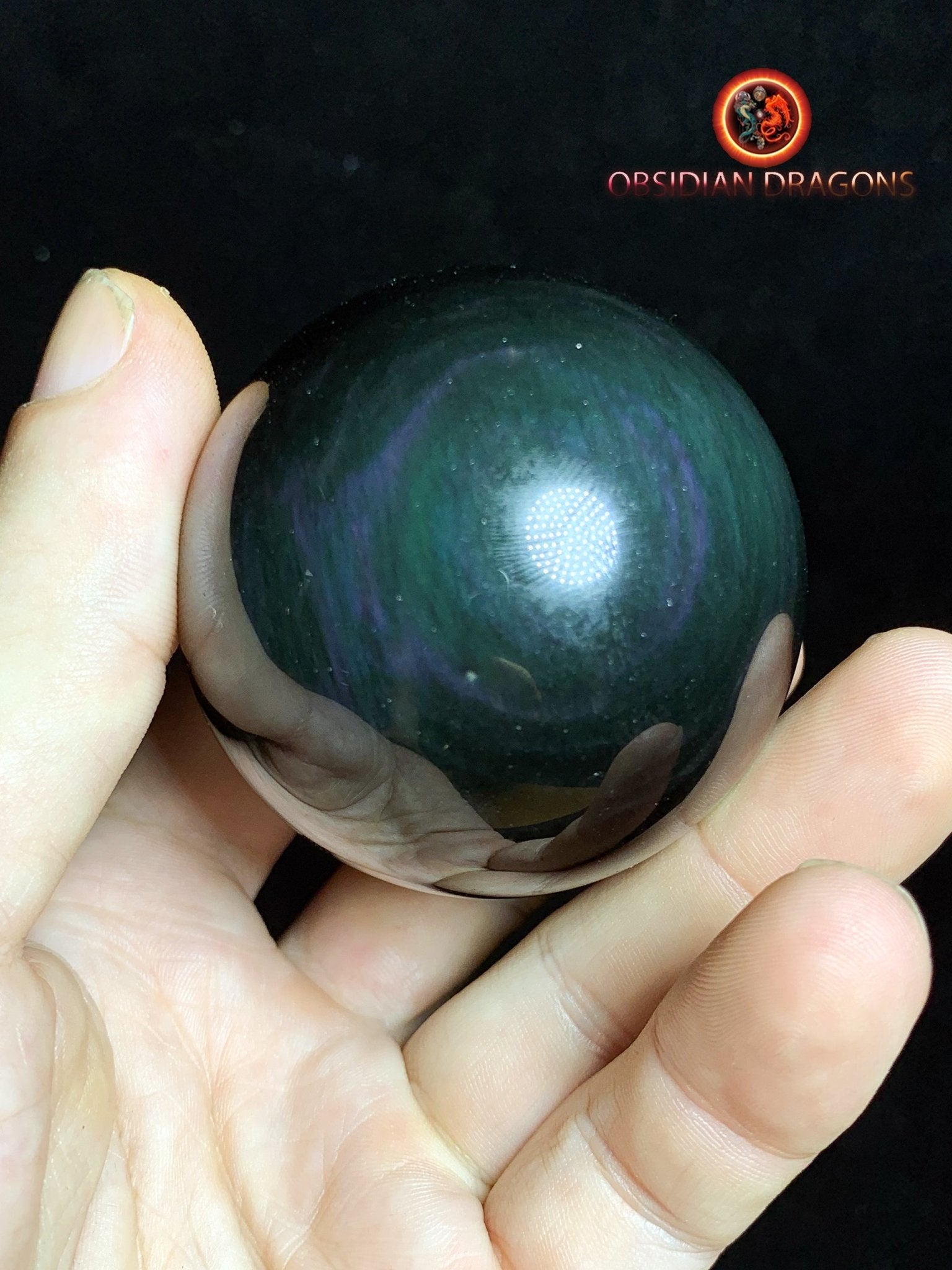 Sphère en obsidienne œil céleste - Unique - 5.62 cm