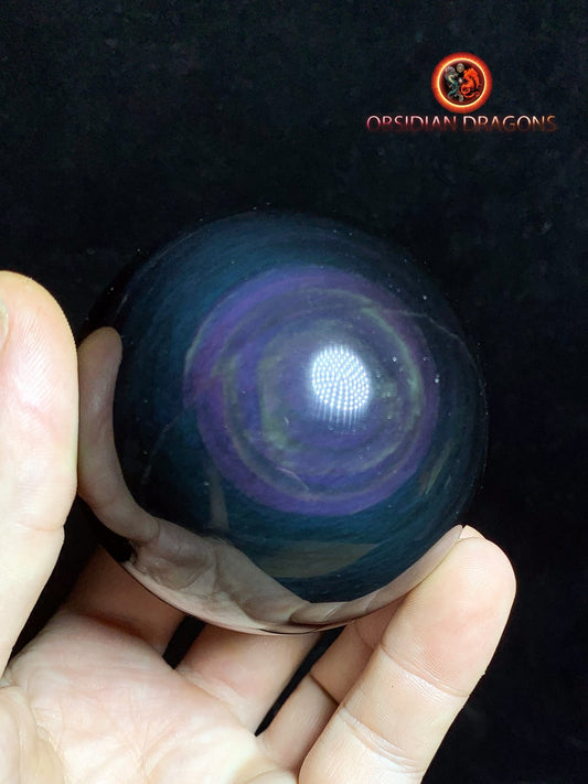 Sphère en obsidienne œil céleste - Unique - 6.67 cm