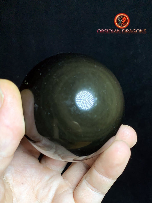 Sphère en obsidienne œil céleste - Unique - 5.88 cm