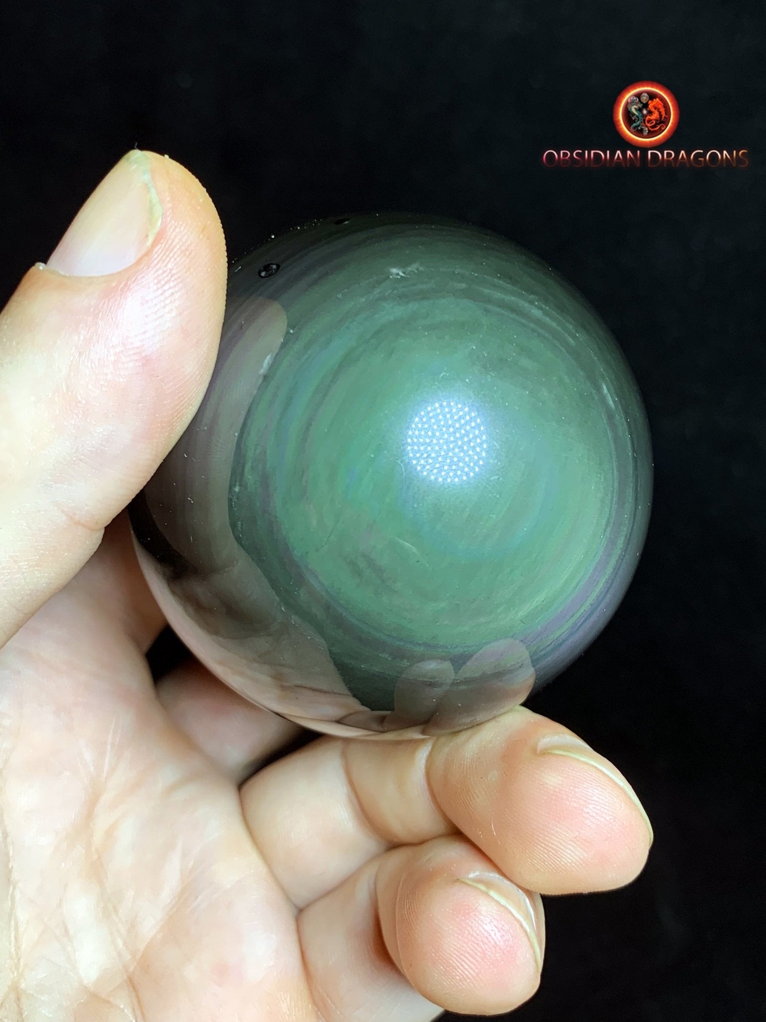 Sphère en obsidienne œil céleste - Unique - 5.91cm