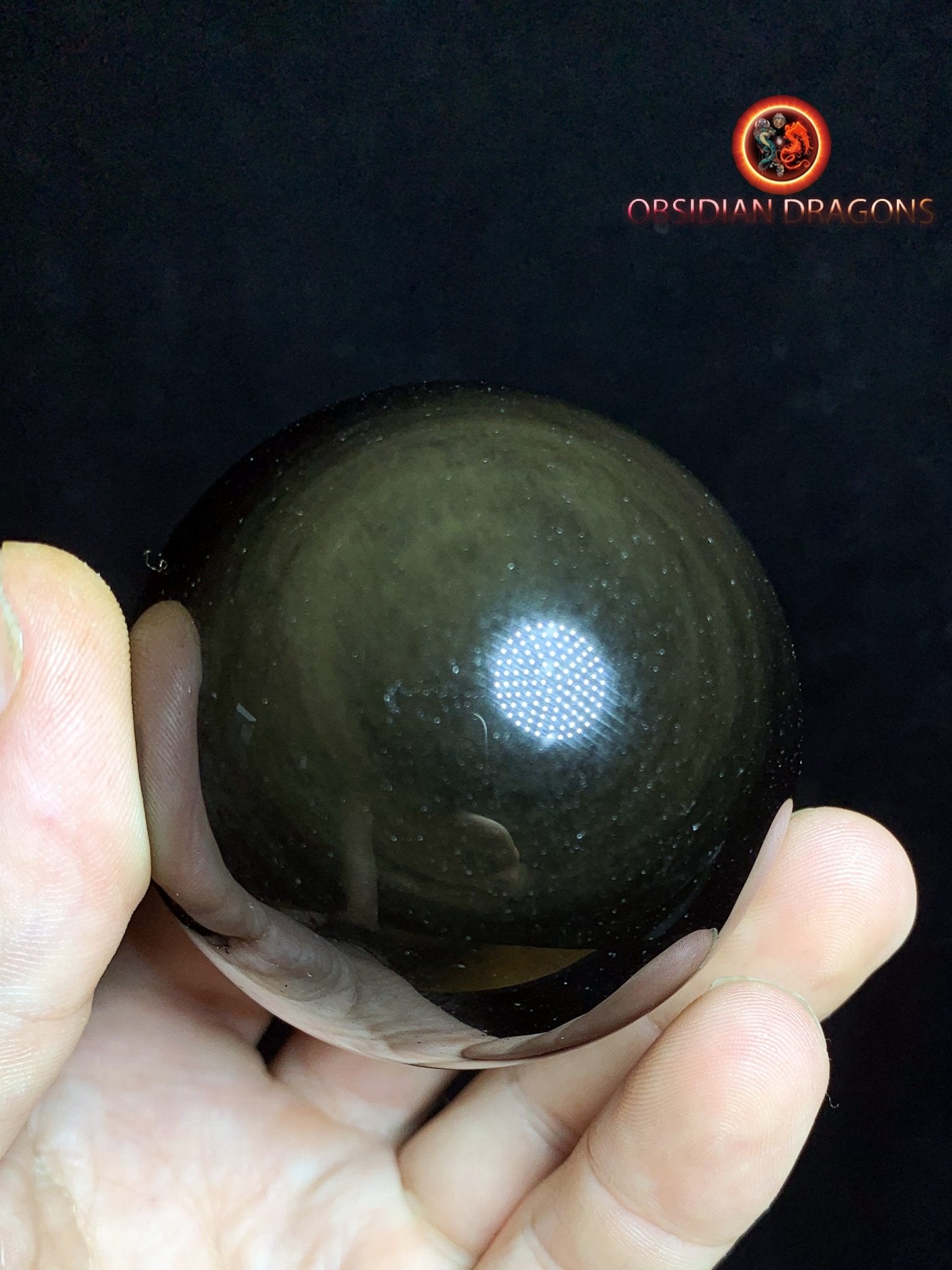 Sphère en obsidienne œil céleste - Unique - 5.88 cm