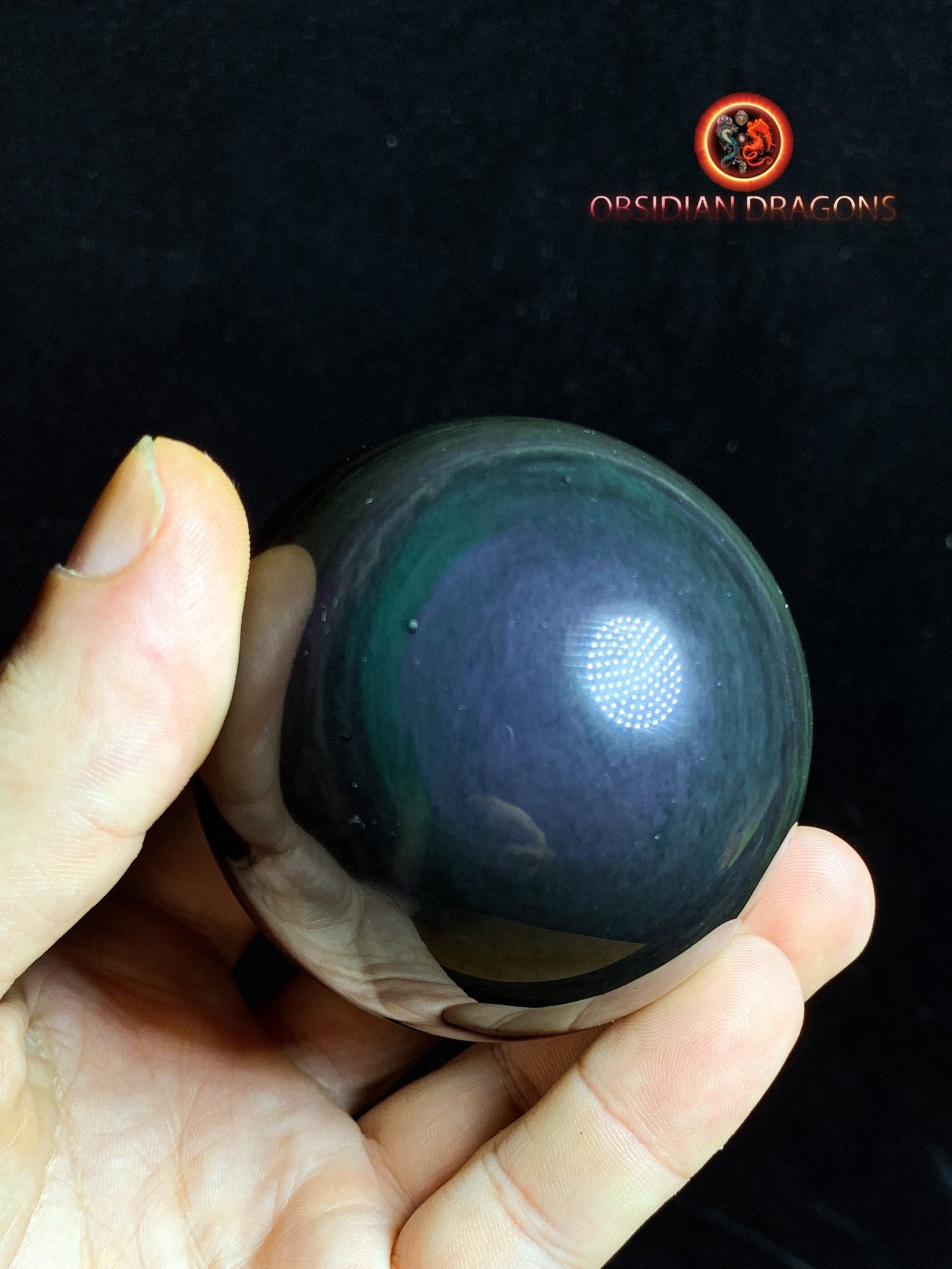 Sphère en obsidienne œil céleste - Unique - 6.43cm