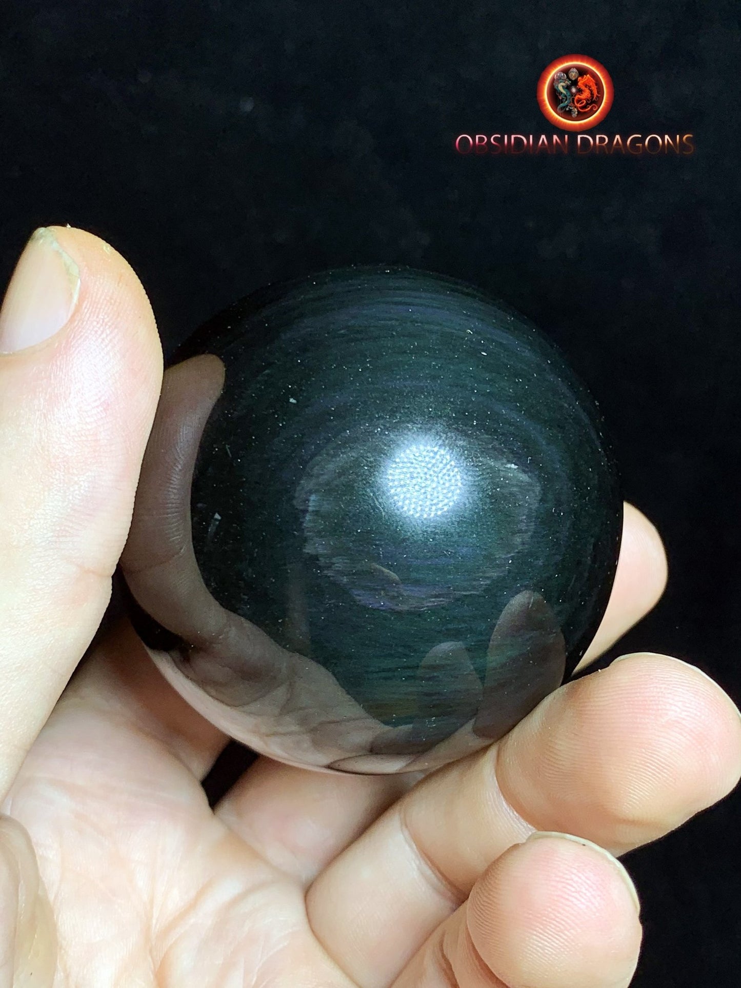 Sphère en obsidienne œil céleste - Unique - 5.62 cm