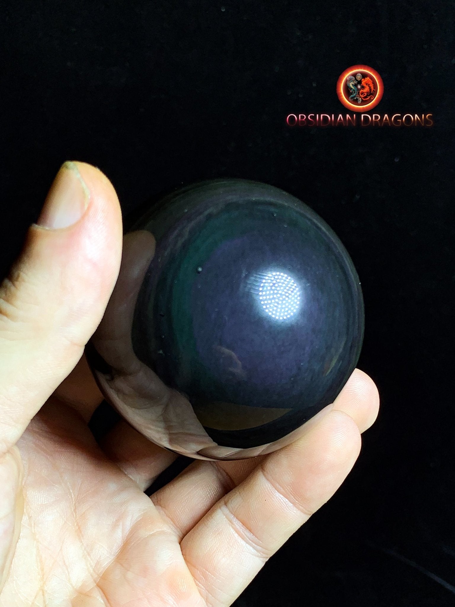 Sphère en obsidienne œil céleste - Unique - 6.43cm