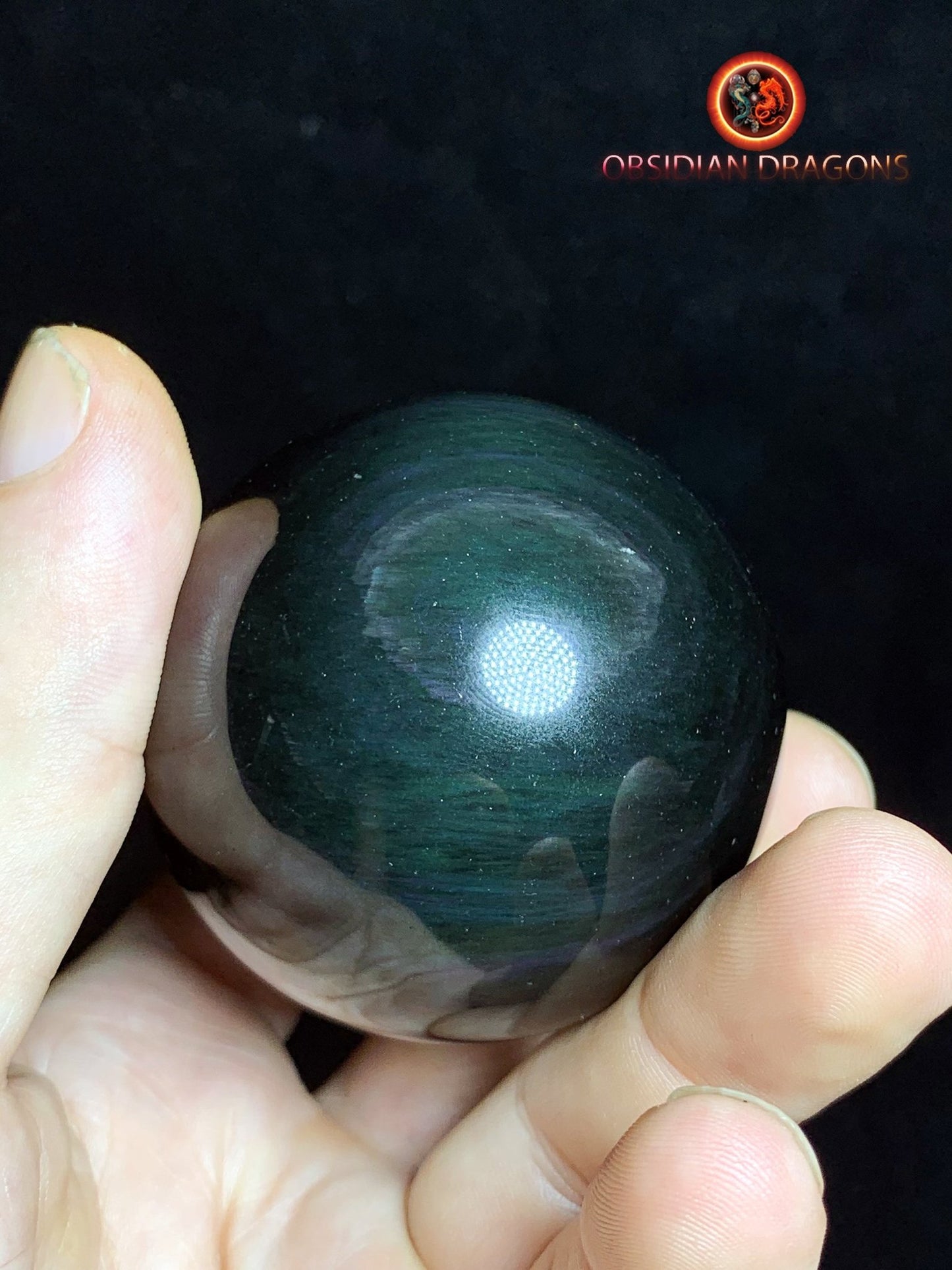 Sphère en obsidienne œil céleste - Unique - 5.62 cm