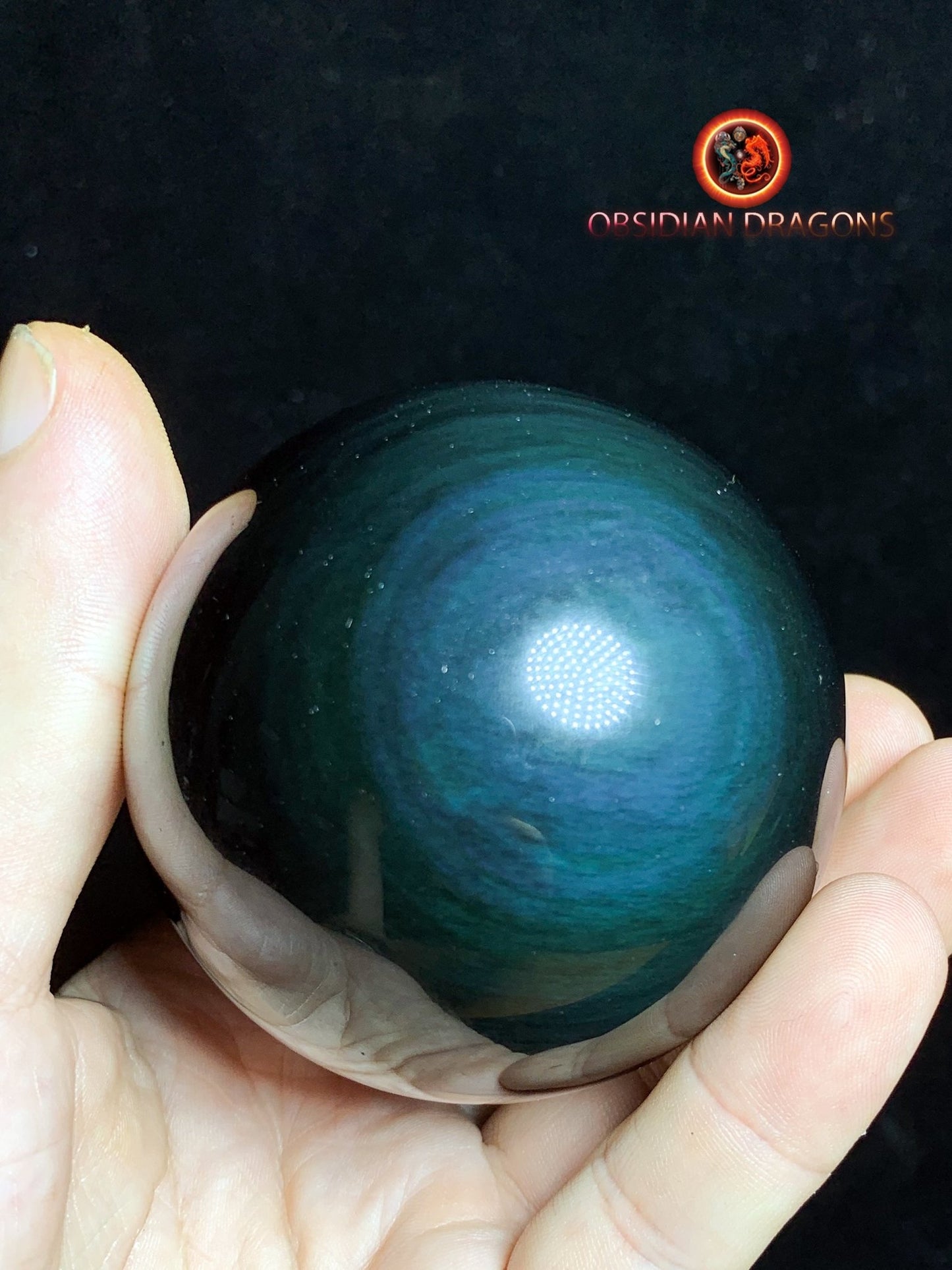 Sphère en obsidienne œil céleste - Unique - 6.67 cm
