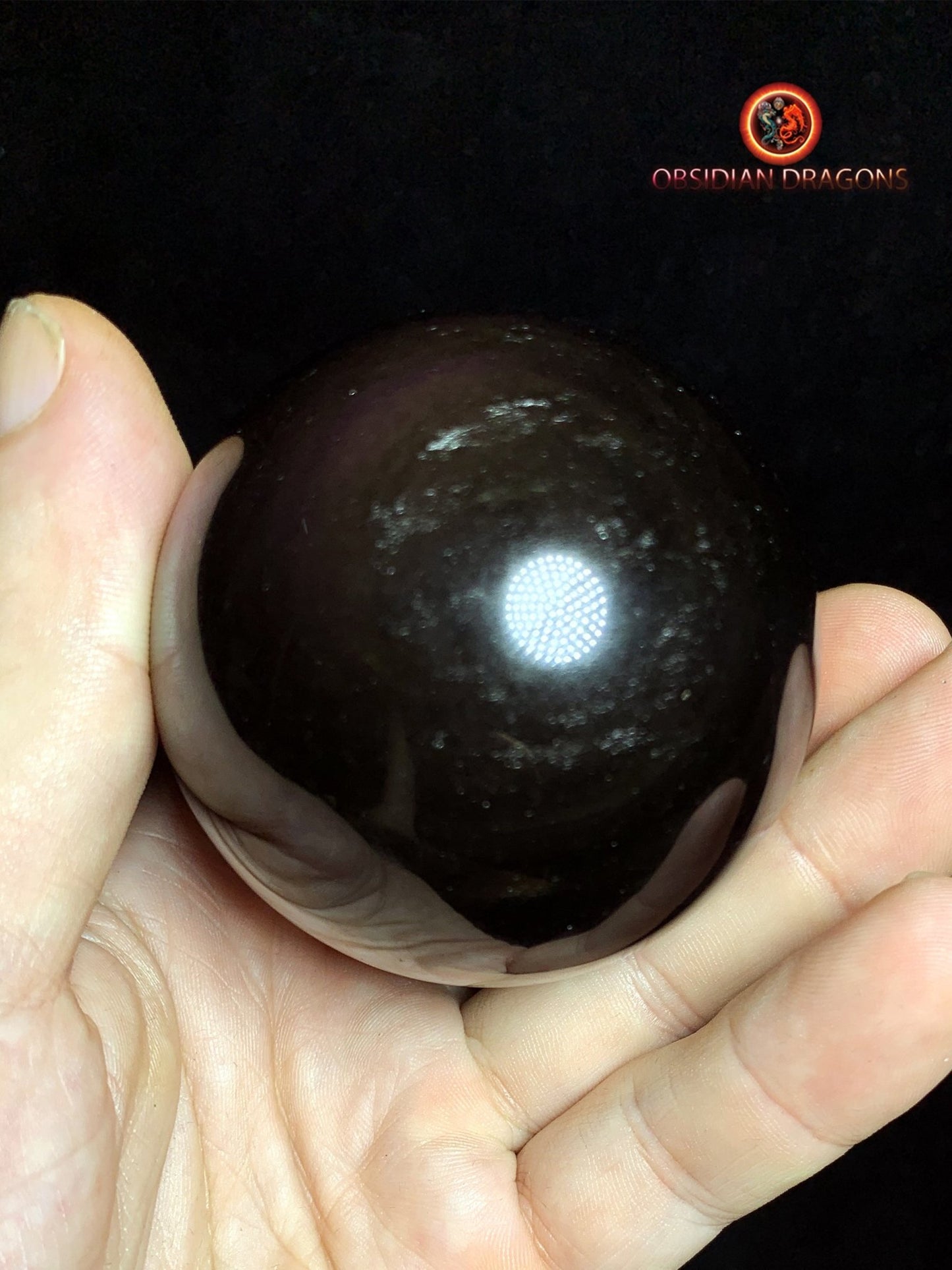 Sphère en obsidienne œil céleste - Unique - 5.83cm