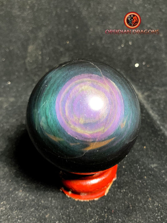 Sphère en obsidienne œil céleste - Unique - 6.67 cm