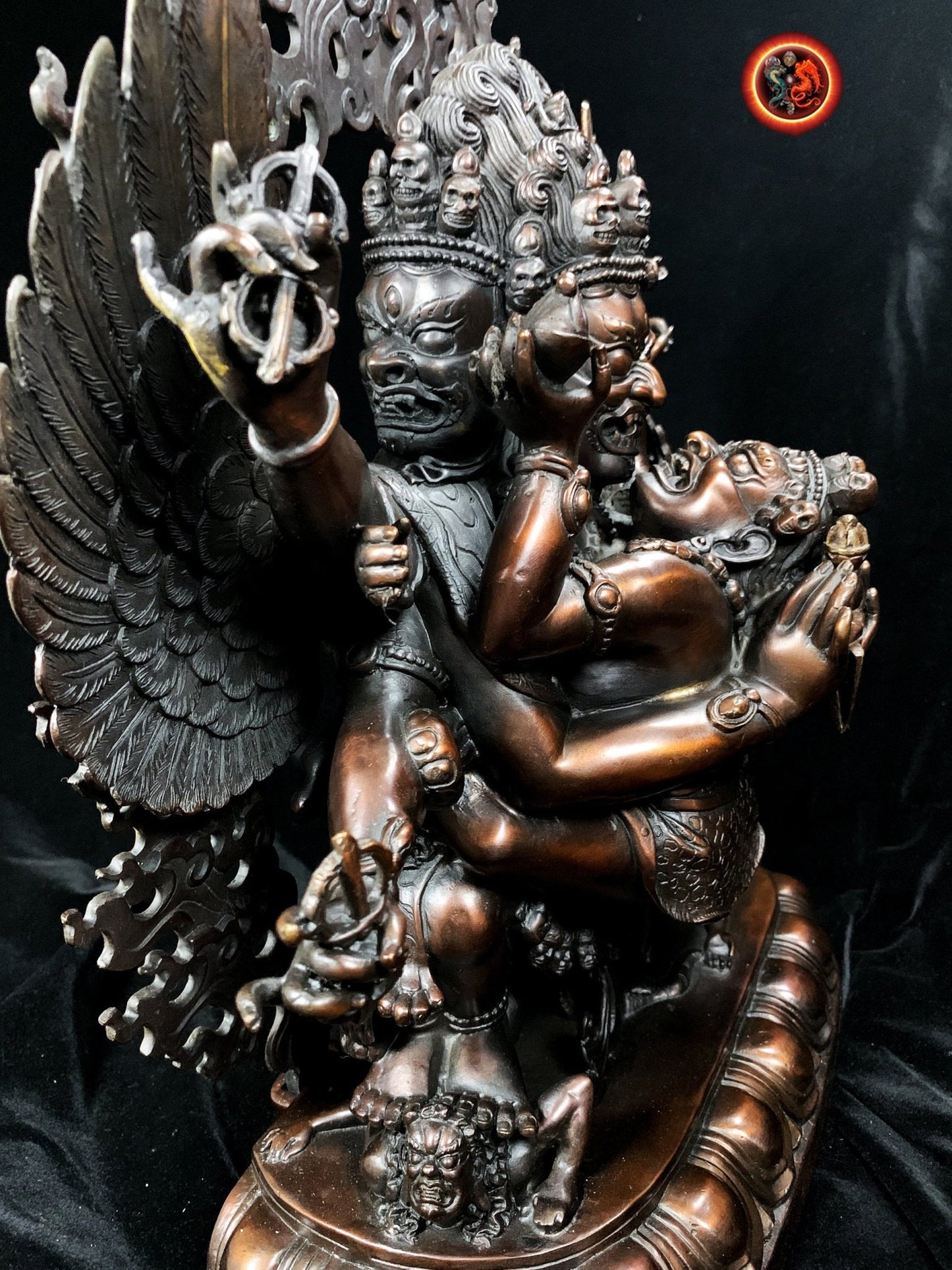 Statuette de vajrakilaya en bronze- Statuette yab yum | obsidian dragons