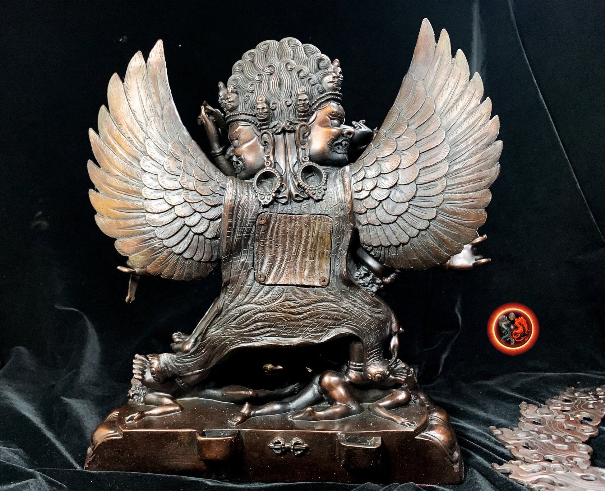 Statuette de vajrakilaya en bronze- Statuette yab yum | obsidian dragons