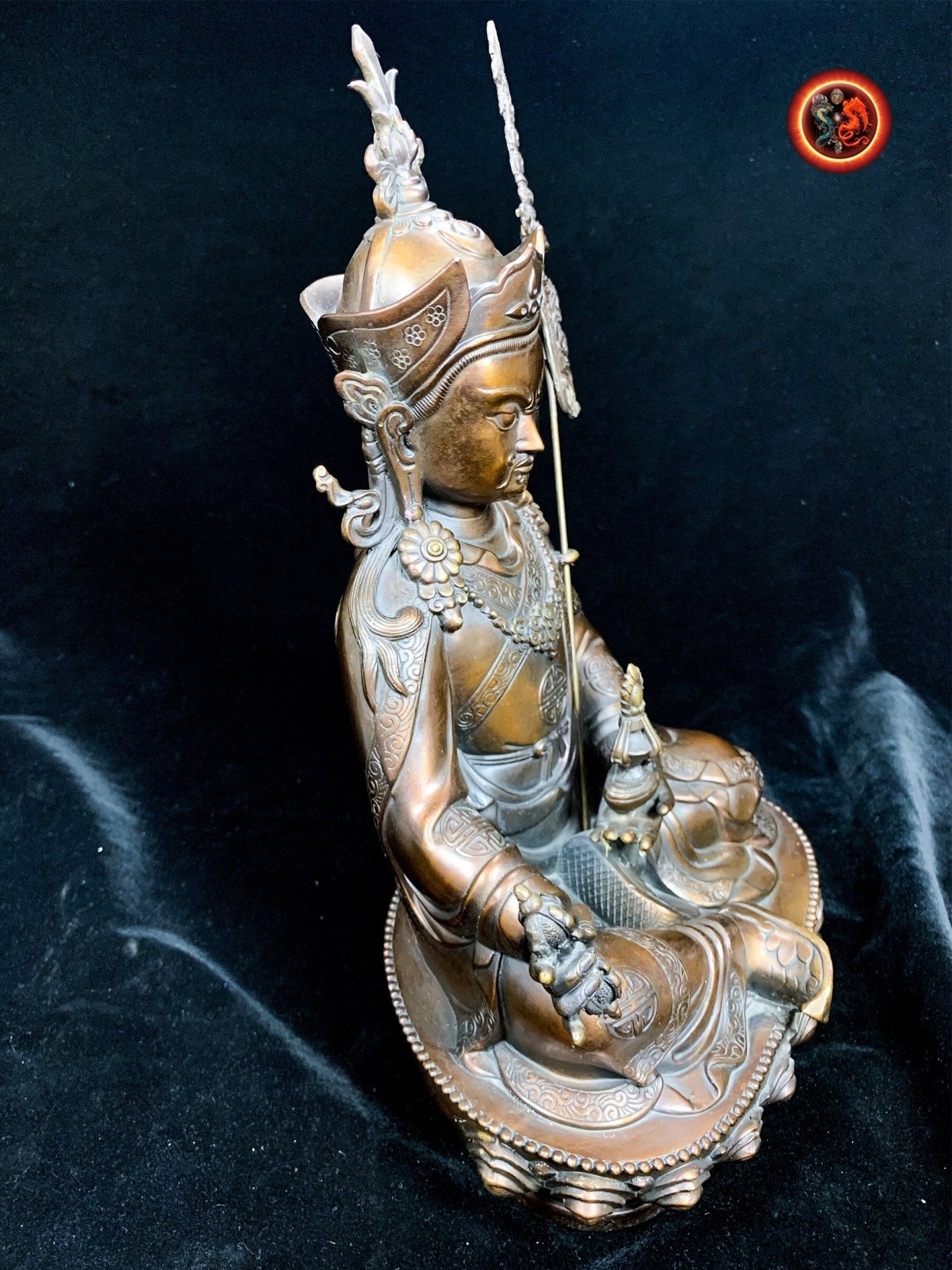 Statuette de Guru Rinpoché en bronze- Traditionnelle